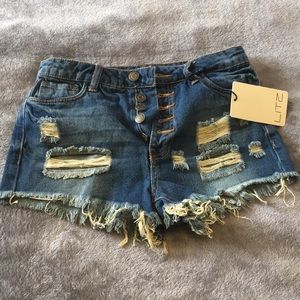 LITZ distressed shorts